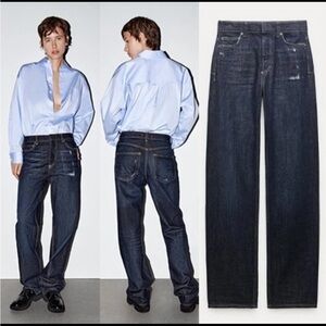 Zara Indigo Straight Leg Jeans